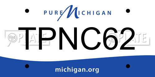 TPNC62 Michigan License Plate