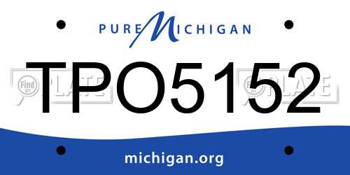 TPO5152 Michigan License Plate