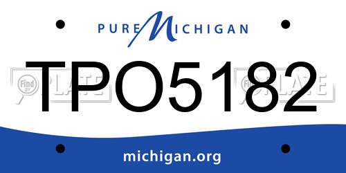 TPO5182 Michigan License Plate