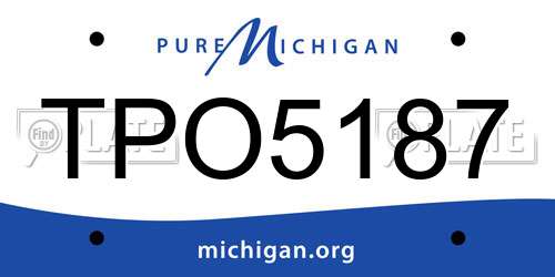 TPO5187 Michigan License Plate
