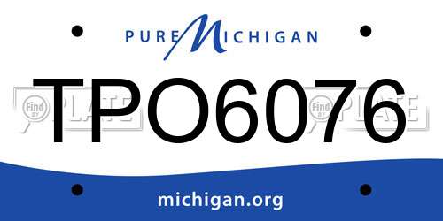 TPO6076 Michigan License Plate