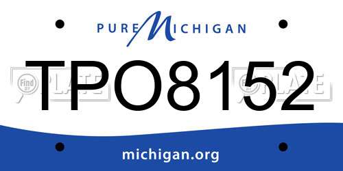 TPO8152 Michigan License Plate