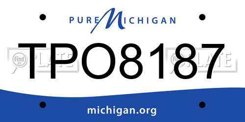 TPO8187 Michigan License Plate