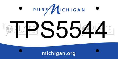 TPS5544 Michigan License Plate