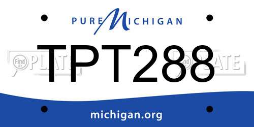 TPT288 Michigan License Plate