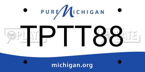 TPTT88 Michigan License Plate