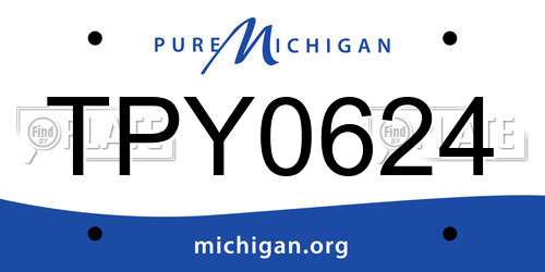 TPY0624 Michigan License Plate