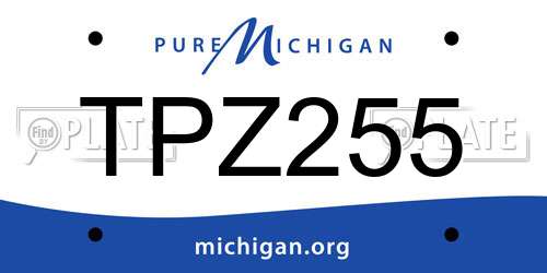 TPZ255 Michigan License Plate