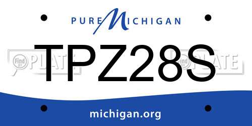 TPZ28S Michigan License Plate