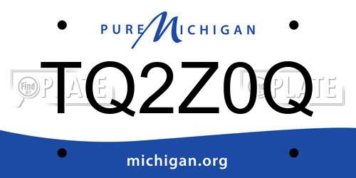 TQ2Z0Q Michigan License Plate