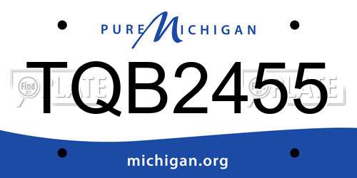 TQB2455 Michigan License Plate