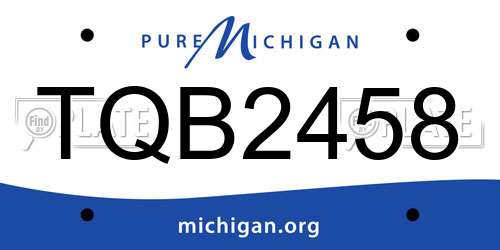 TQB2458 Michigan License Plate