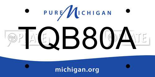 TQB80A Michigan License Plate