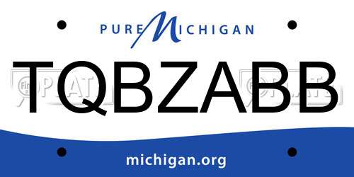 TQBZABB Michigan License Plate