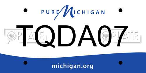 TQDA07 Michigan License Plate