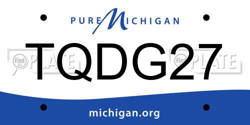 TQDG27 Michigan License Plate