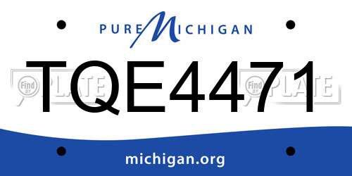 TQE4471 Michigan License Plate