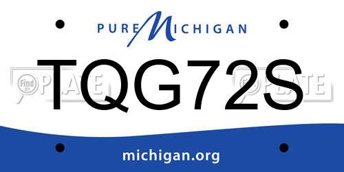 TQG72S Michigan License Plate