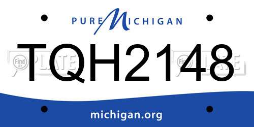 TQH2148 Michigan License Plate
