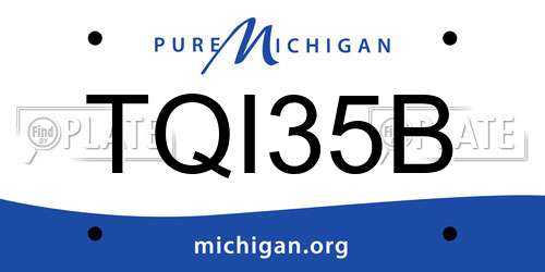 TQI35B Michigan License Plate