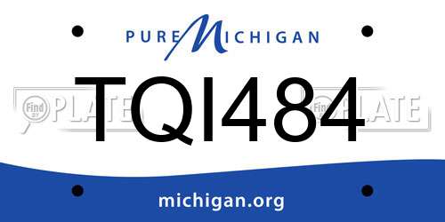 TQI484 Michigan License Plate