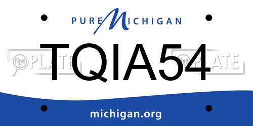TQIA54 Michigan License Plate