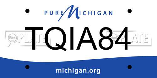 TQIA84 Michigan License Plate