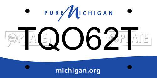 TQO62T Michigan License Plate