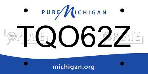 TQO62Z Michigan License Plate