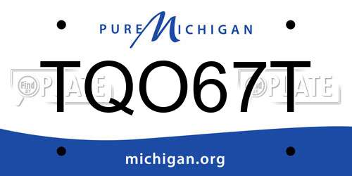 TQO67T Michigan License Plate