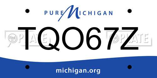 TQO67Z Michigan License Plate