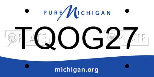 TQOG27 Michigan License Plate