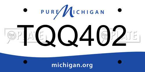 TQQ402 Michigan License Plate