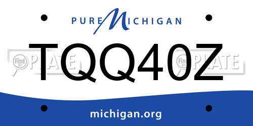 TQQ40Z Michigan License Plate