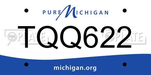 TQQ622 Michigan License Plate