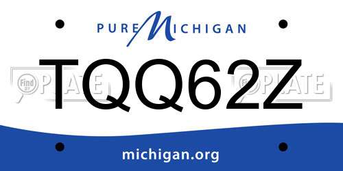 TQQ62Z Michigan License Plate