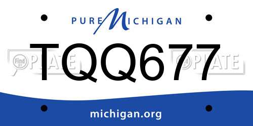 TQQ677 Michigan License Plate