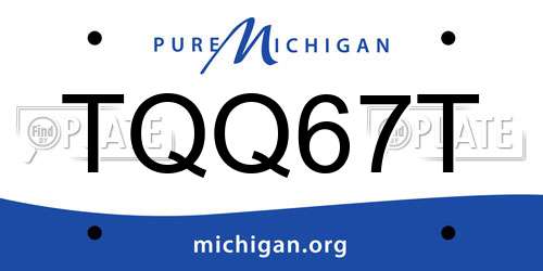 TQQ67T Michigan License Plate