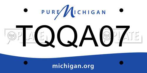 TQQA07 Michigan License Plate