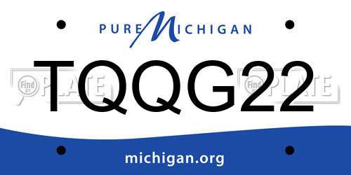 TQQG22 Michigan License Plate