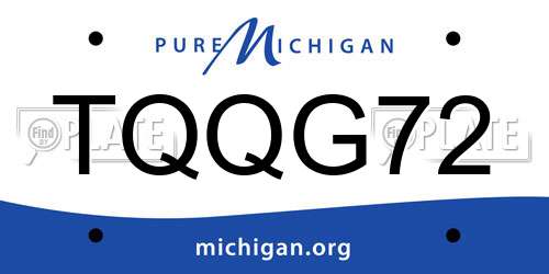 TQQG72 Michigan License Plate