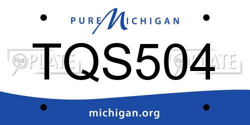 TQS504 Michigan License Plate