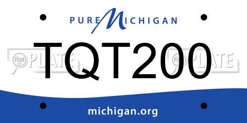 TQT200 Michigan License Plate