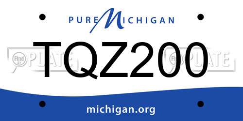 TQZ200 Michigan License Plate