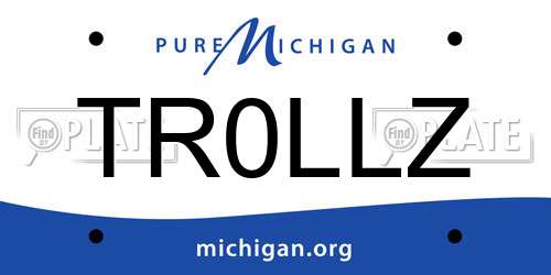 TR0LLZ Michigan License Plate