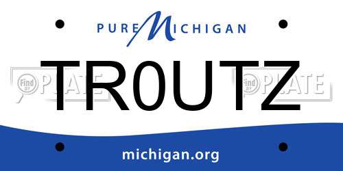 TR0UTZ Michigan License Plate