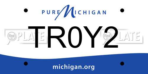 TR0Y2 Michigan License Plate