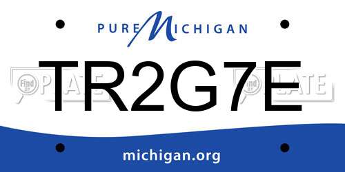 TR2G7E Michigan License Plate