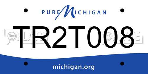 TR2T008 Michigan License Plate