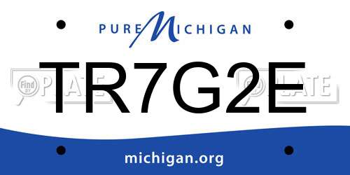 TR7G2E Michigan License Plate
